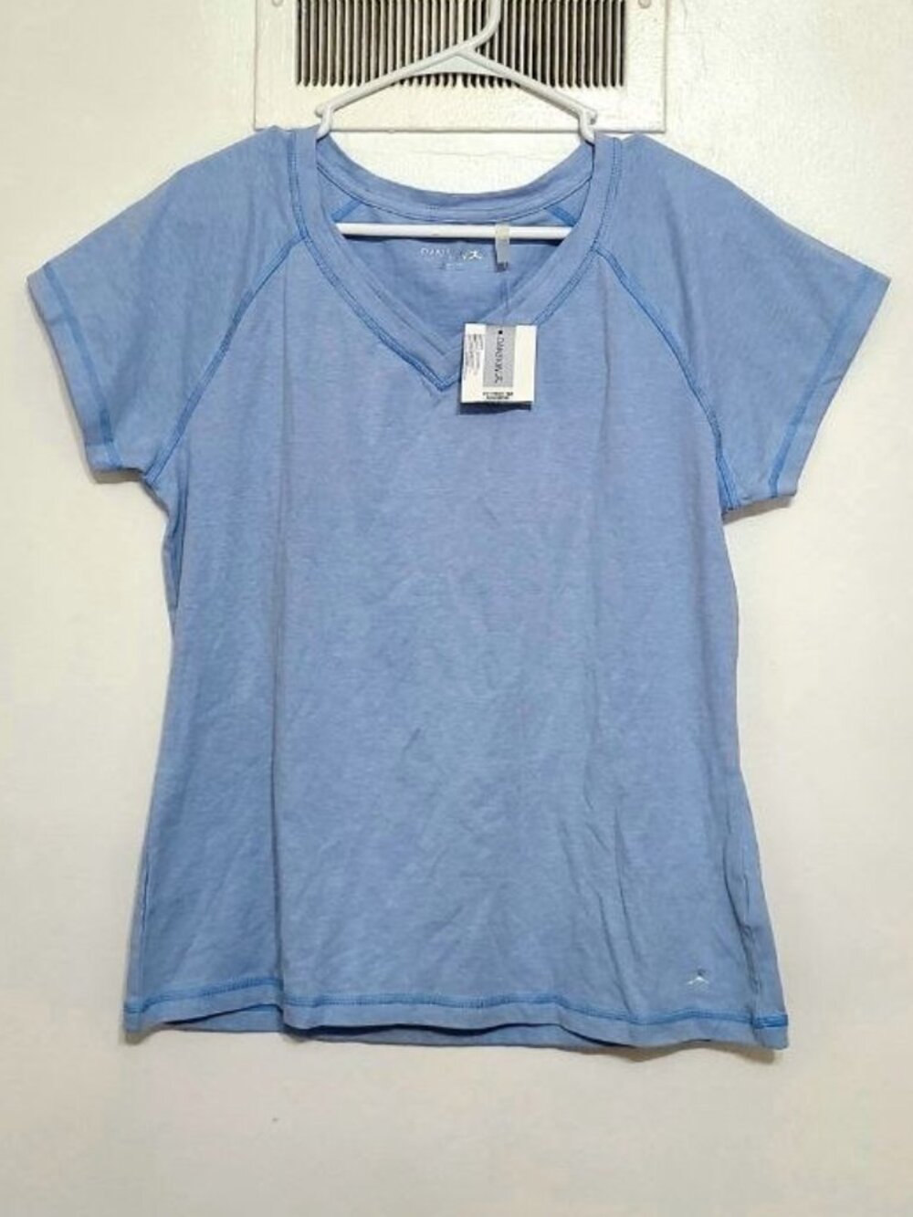 Women’s Paradise Blue V‑Neck Tee